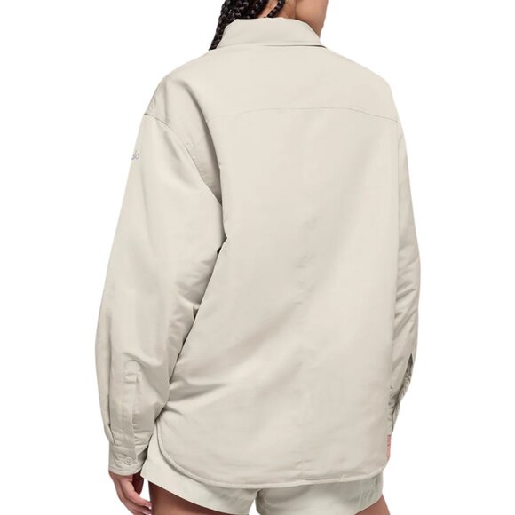 NWT ALO Socialite Shacket Bone S Lightweight Unisex Layering Jacket - Picture 3 of 8